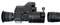 Dispositivo per visione notturna con obiettivo rimovibile, nero, raffigurato di lato. Mostra l'ottica e i pulsanti di regolazione.