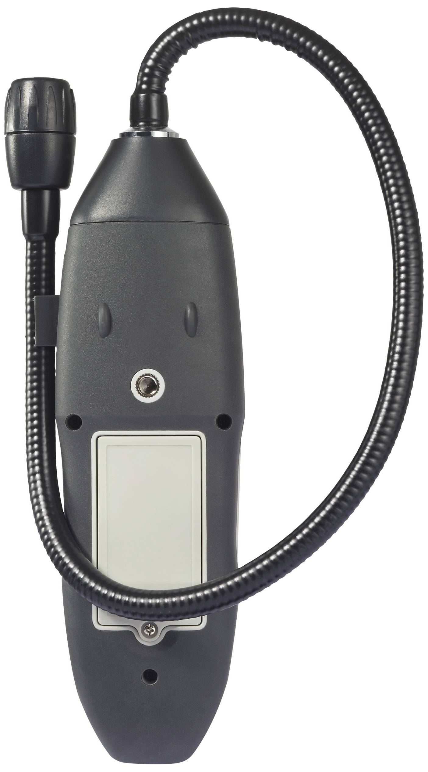 Un rilevatore portatile di perdite di gas con tubo flessibile e microfono, per rilevare perdite di gas in diversi ambienti.