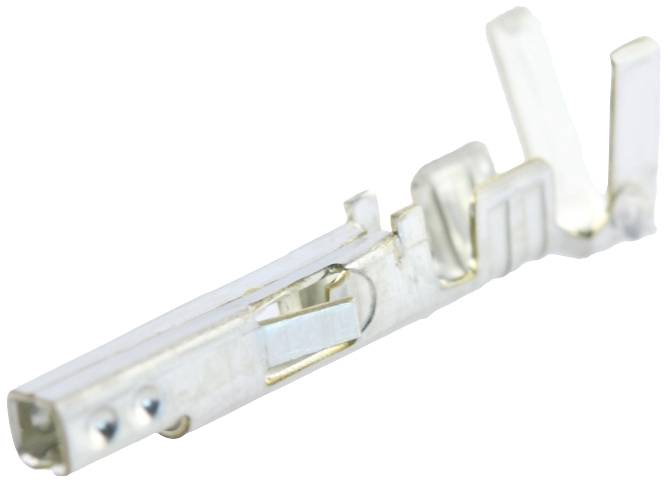Un inserto per cacciavite in metallo argentato con una scanalatura chiara. Ha un manico angolato unico per una presa migliore.