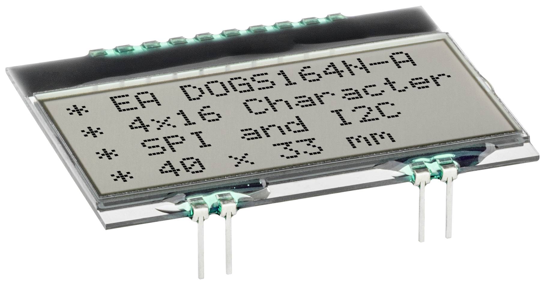 Display Elektronik Display LC Nero (L x A x P) 40 x 30.48 x 2.6 mm