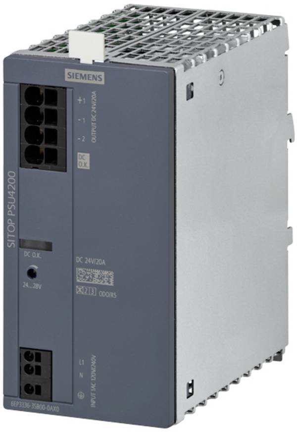 Siemens 6EP33363SB000AX0 Alimentatore per guida DIN  24 V 20 A    Contenuto 1 pz.