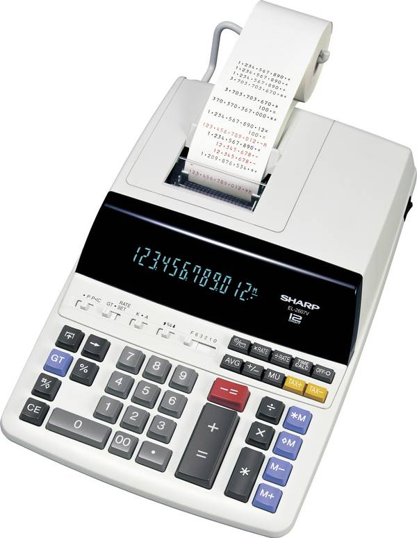 Sharp EL-2607V calcolatrice Desktop Calcolatrice con stampa Bianco