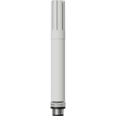 Un tubo cilindrico di colore grigio per ventilazione o scarico, con un raccordo filettato alla base, utilizzato per applicazioni industriali o meccaniche.