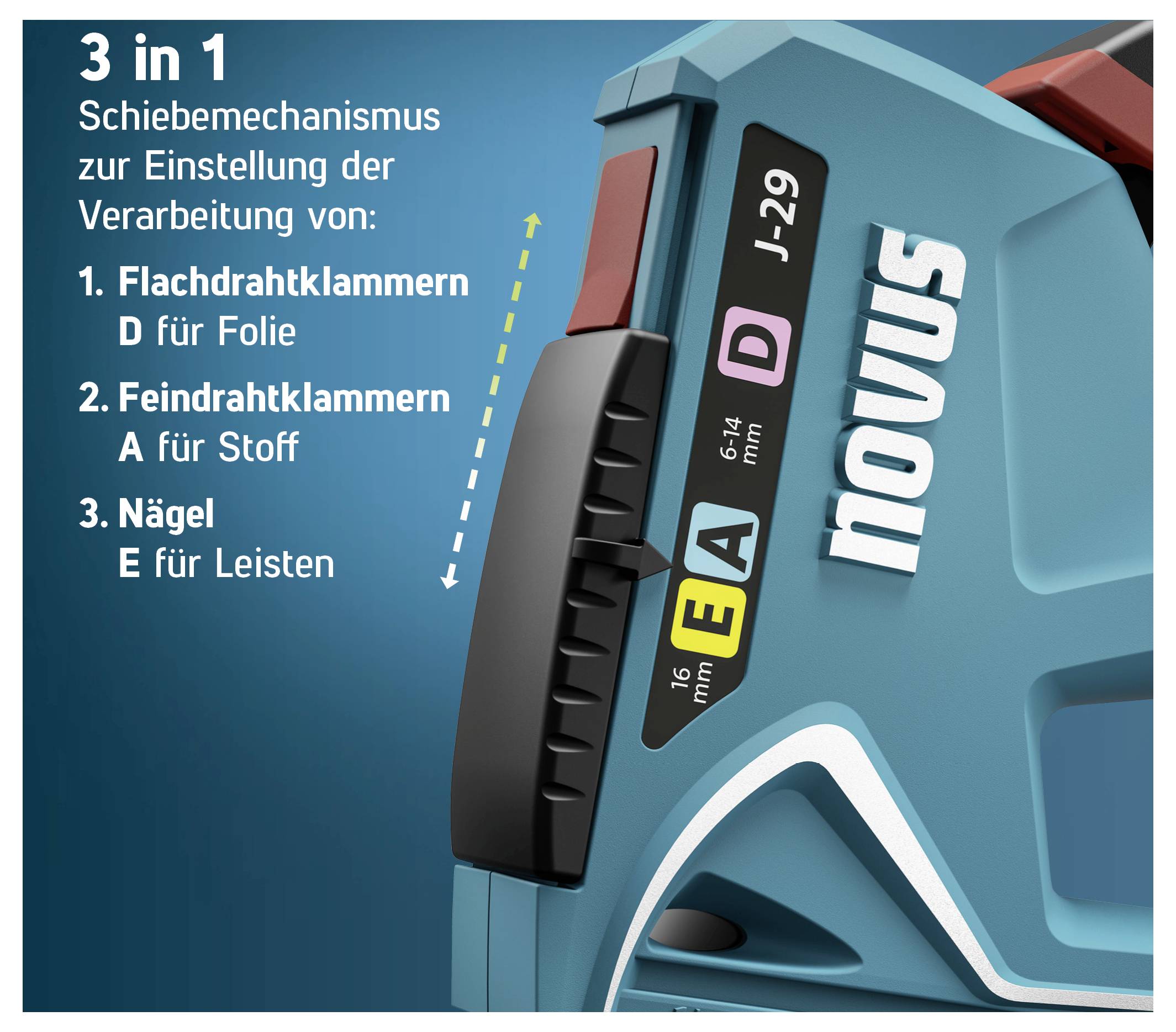 Novus Tools J-29 030-0467 Graffettatrice a mano Tipo graffette tipo 53 Lunghezza graffette 6 - 14 mm-1