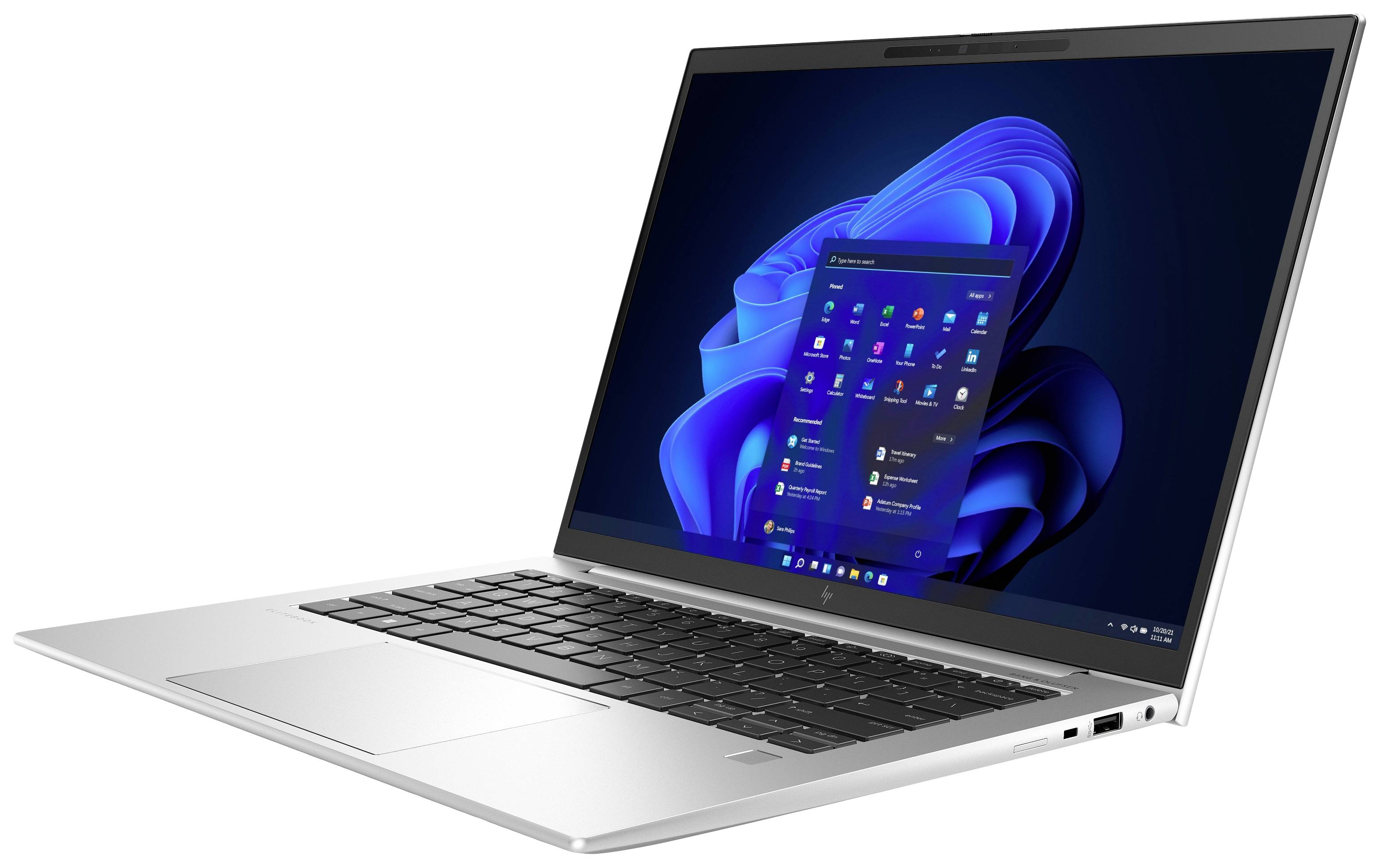 Un laptop moderno con schermo aperto. Lo schermo mostra un'interfaccia con il sistema operativo Windows.
