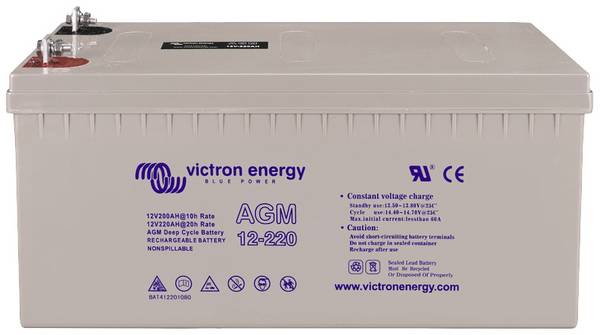 Victron Energy BAT412124081 Batteria al piombo 12 V 240 Ah Piombo-gel (L x A x P) 522 x 224 x 240 mm Vite M8 Esente da manutenzione