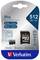 Scheda microSDXC Verbatim Pro, 512 GB, velocità di lettura 100 MB/s, velocità di scrittura 90 MB/s, impermeabile e antiurto, resistente alle temperature, adatta per 4K.