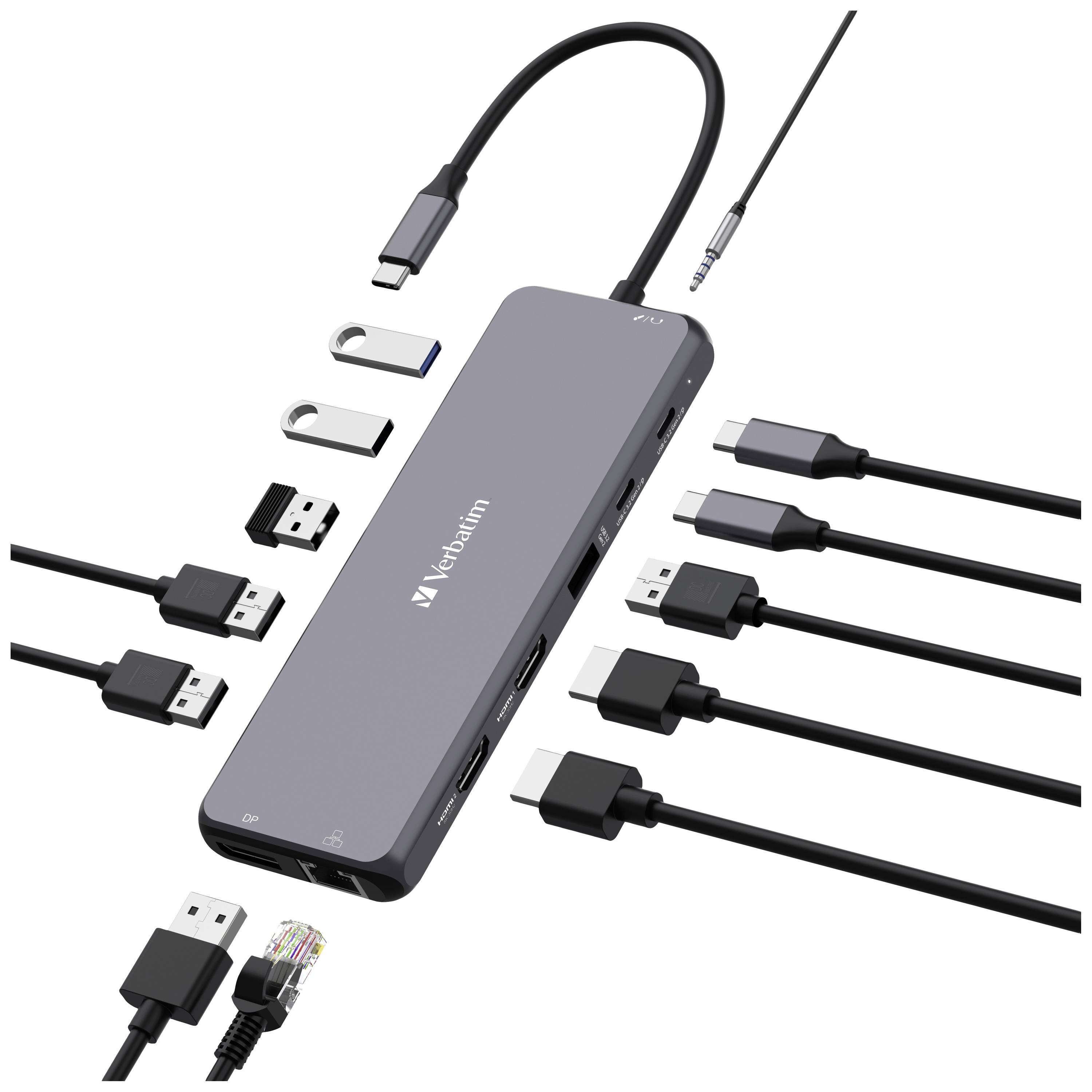 Verbatim USB-C Pro Hub multiporta 13 porte CMH-13 32153 - Hub - 13 porte-5