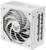 Un alimentatore PC bianco con ventola e multiple porte di connessione. Modello: TUF Gaming 1000W, adatto per PC da gaming.
