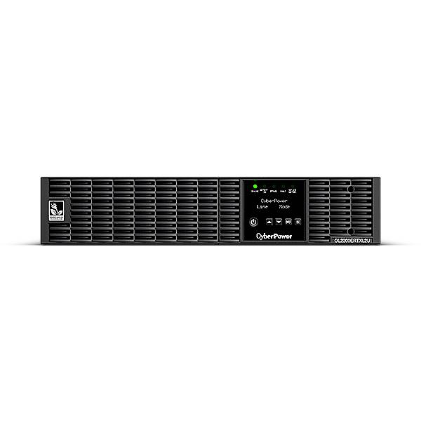 Un dispositivo server con un display digitale che mostra 'Modalità Online'. Marca: CyberPower. Design essenziale con fessure di ventilazione.