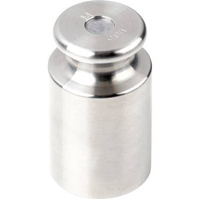 Peso metallico cilindrico, con incisione '500g'. Utilizzato per calibrazione e misurazione.