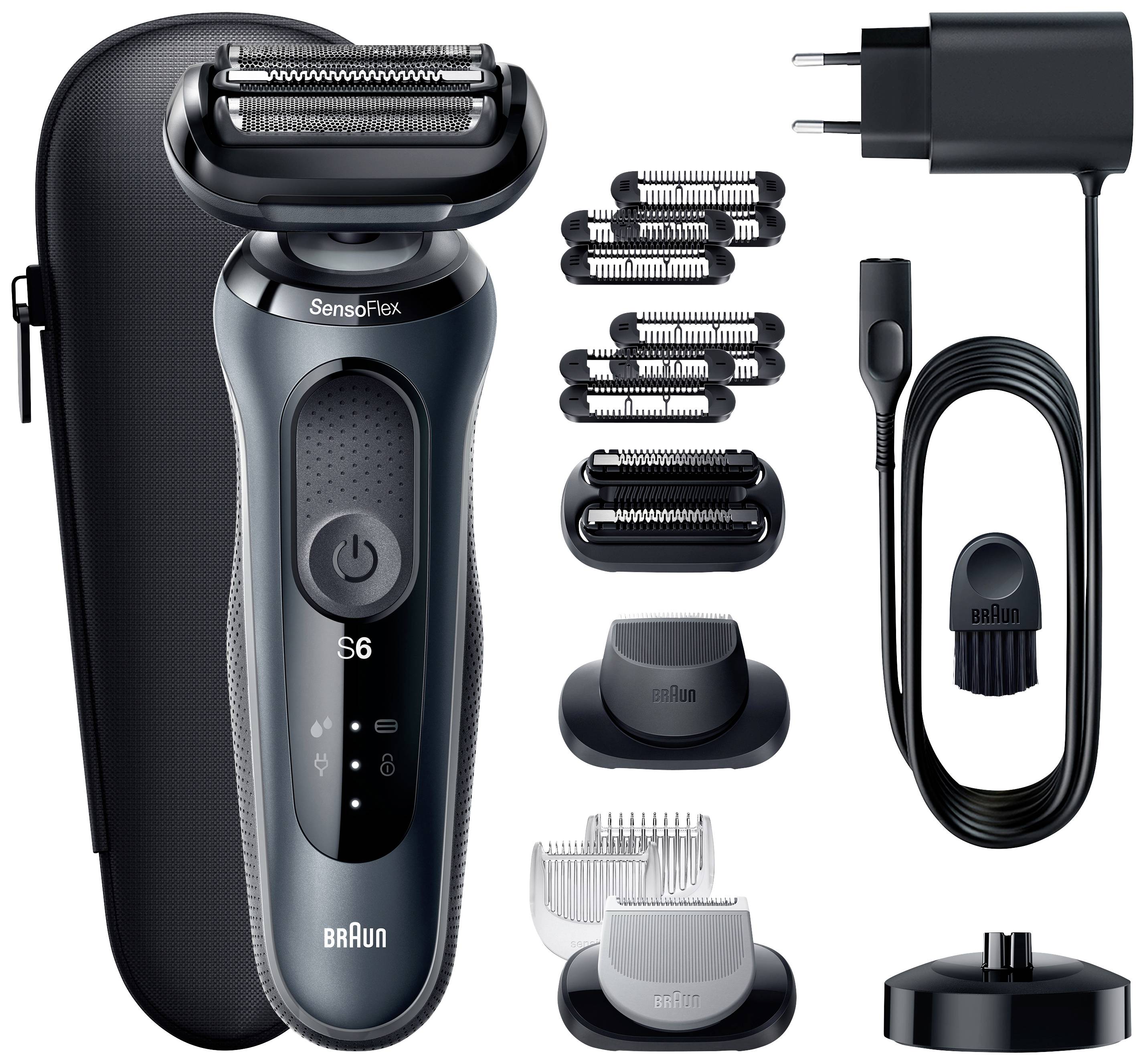 Braun Series 6, 61-N4862CS 61-N4862CS Rasoio elettrico a lamine Grigio, Nero