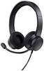 Trust HS-260 Cuffie Over Ear via cavo Stereo Nero Riduzione del rumore del microfono headset con microfono, regolazione del volume, Muto Computer
