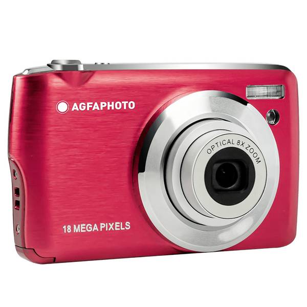 AgfaPhoto Realishot DC8200 Fotocamera digitale 18 Megapixel Zoom ottico: 8 x Rosso incl. Batteria, incl. Custodia Video Full HD, Batteria integrata