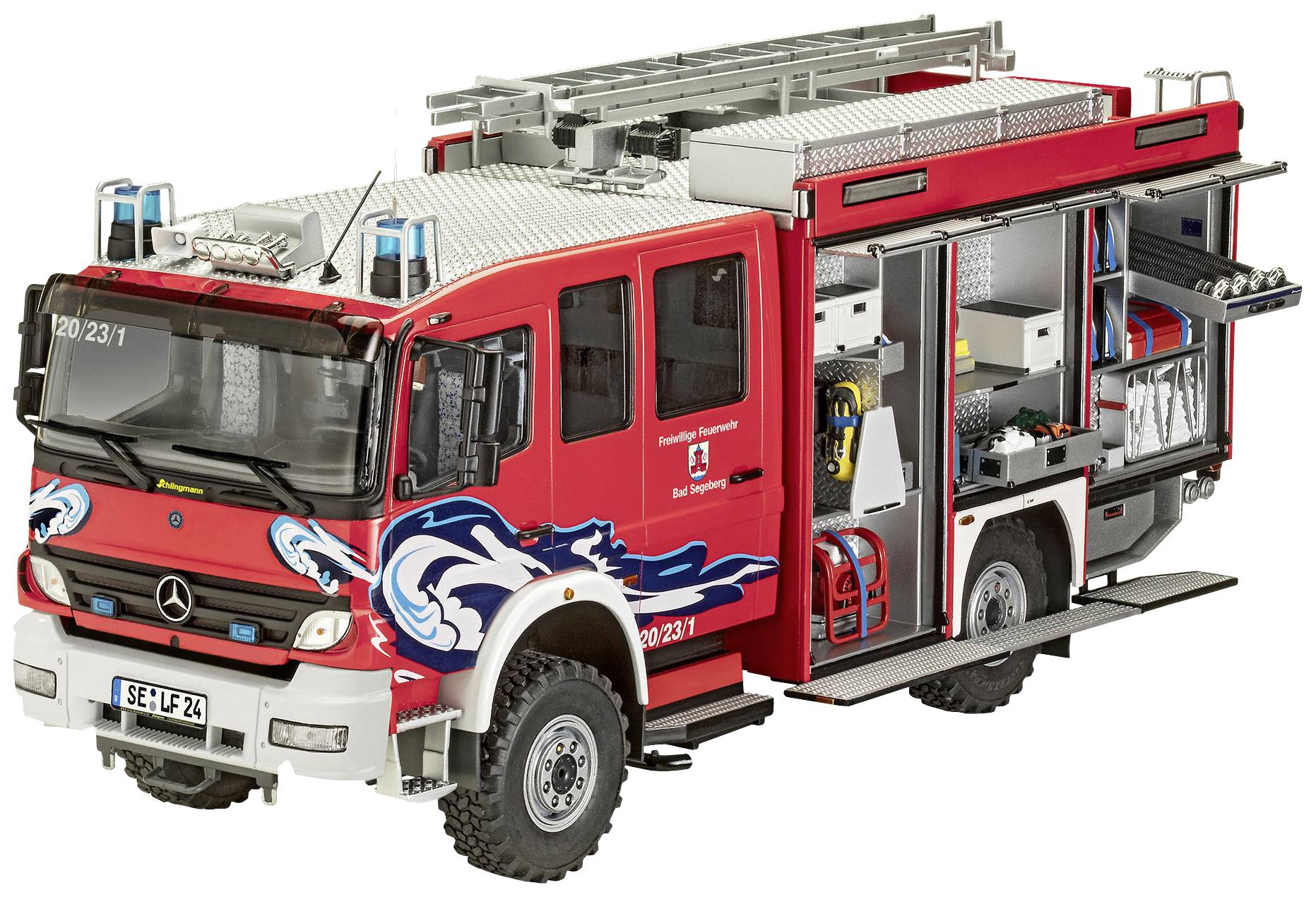 Revell 07586 Schlingmann TLF 16/25 Feuerwehrauto Bausatz 1:24 (07586)