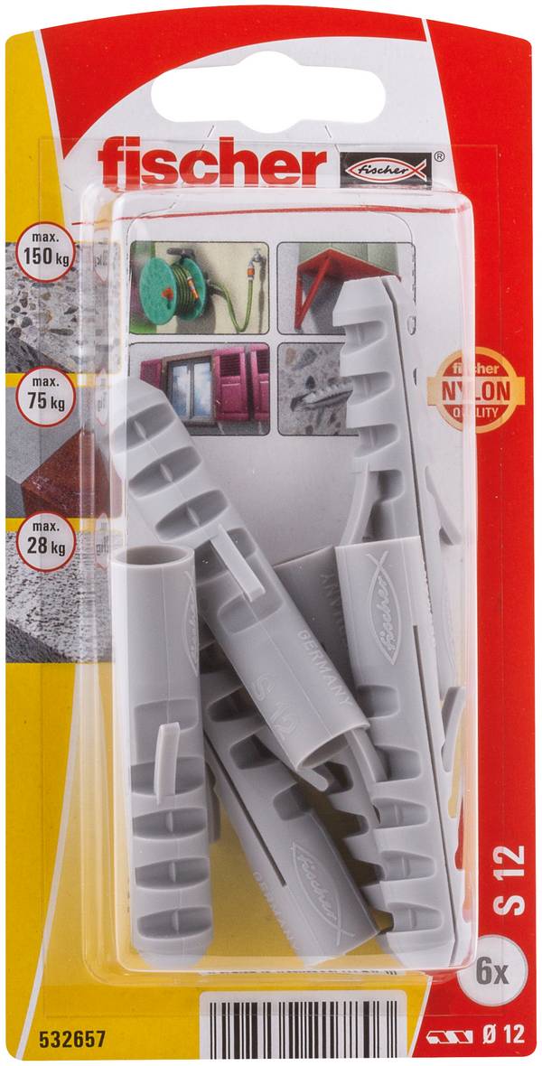 Fischer 532657 S 12 K NV Tassello ad espansione 60 mm 12 mm 1 KIT