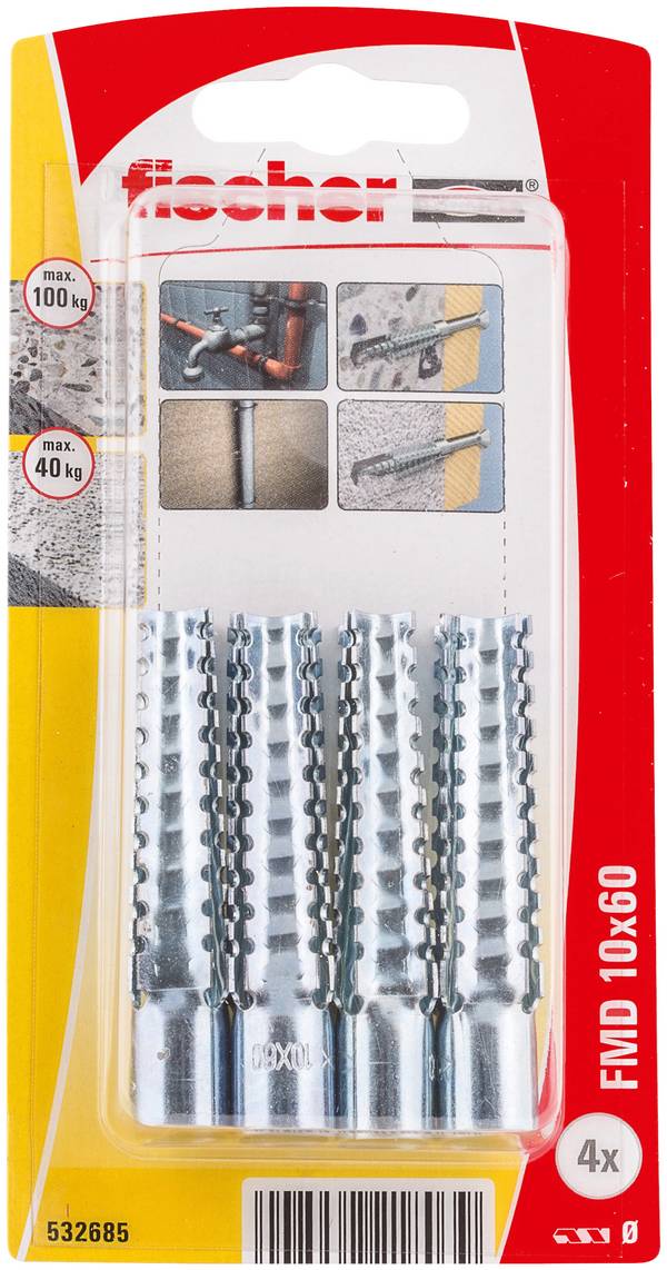 Fischer 532685 FMD 10 x 60 K NV Fissaggio metallico ad espansione 60 mm 12 mm 1 KIT