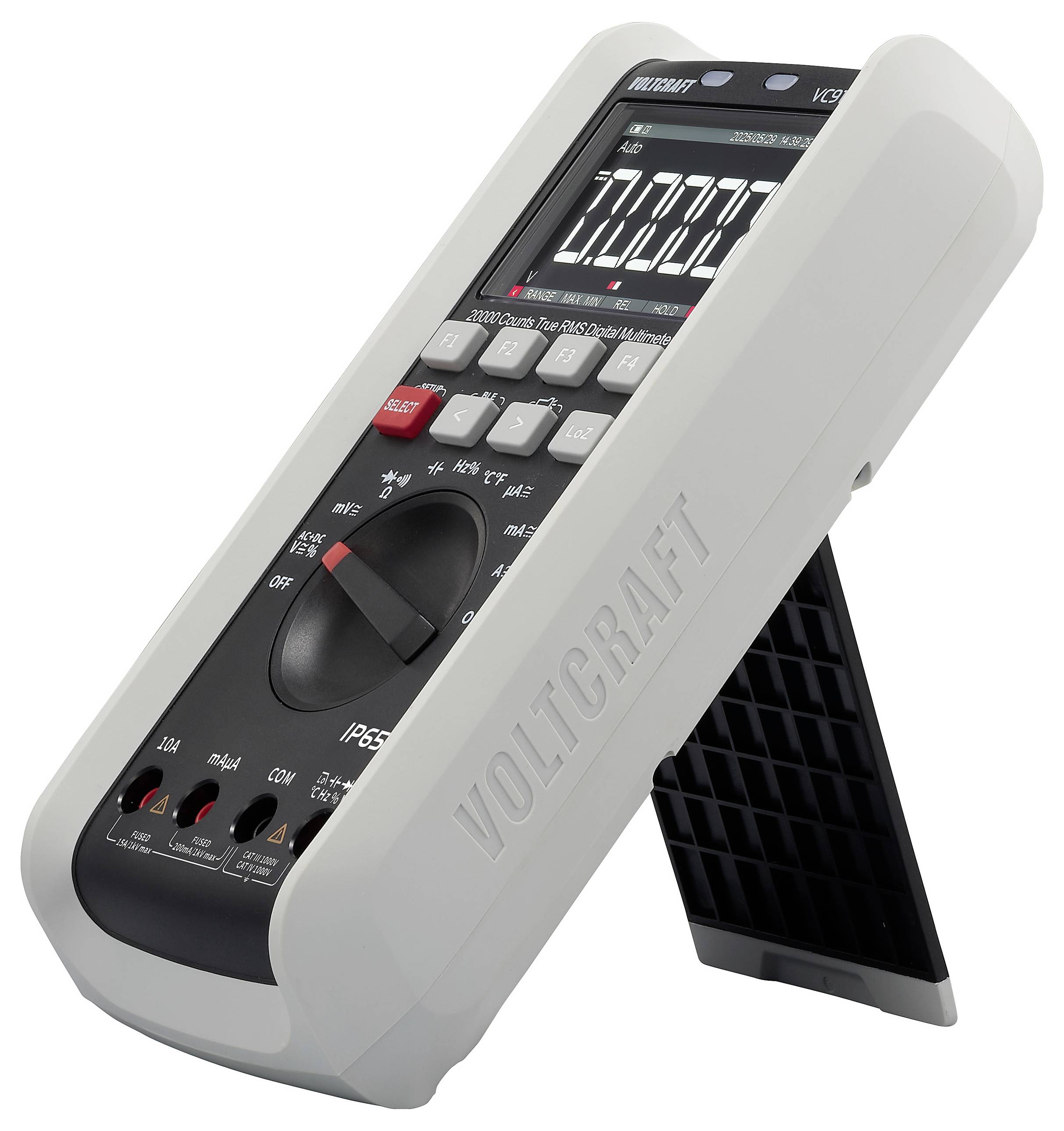 VOLTCRAFT VC915 Multimetro portatile Calibrato (ISO) digitale CAT III 1000 V, CAT IV 1000 V Display (Counts): 20000-5