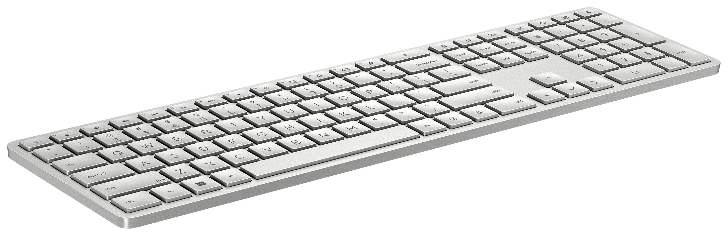 HP 970 Senza fili Tastiera Tedesco, QWERTZ Argento Ricaricabile-3