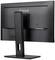Vista posteriore di un monitor nero su un supporto, con il nome del marchio visibile in alto.
