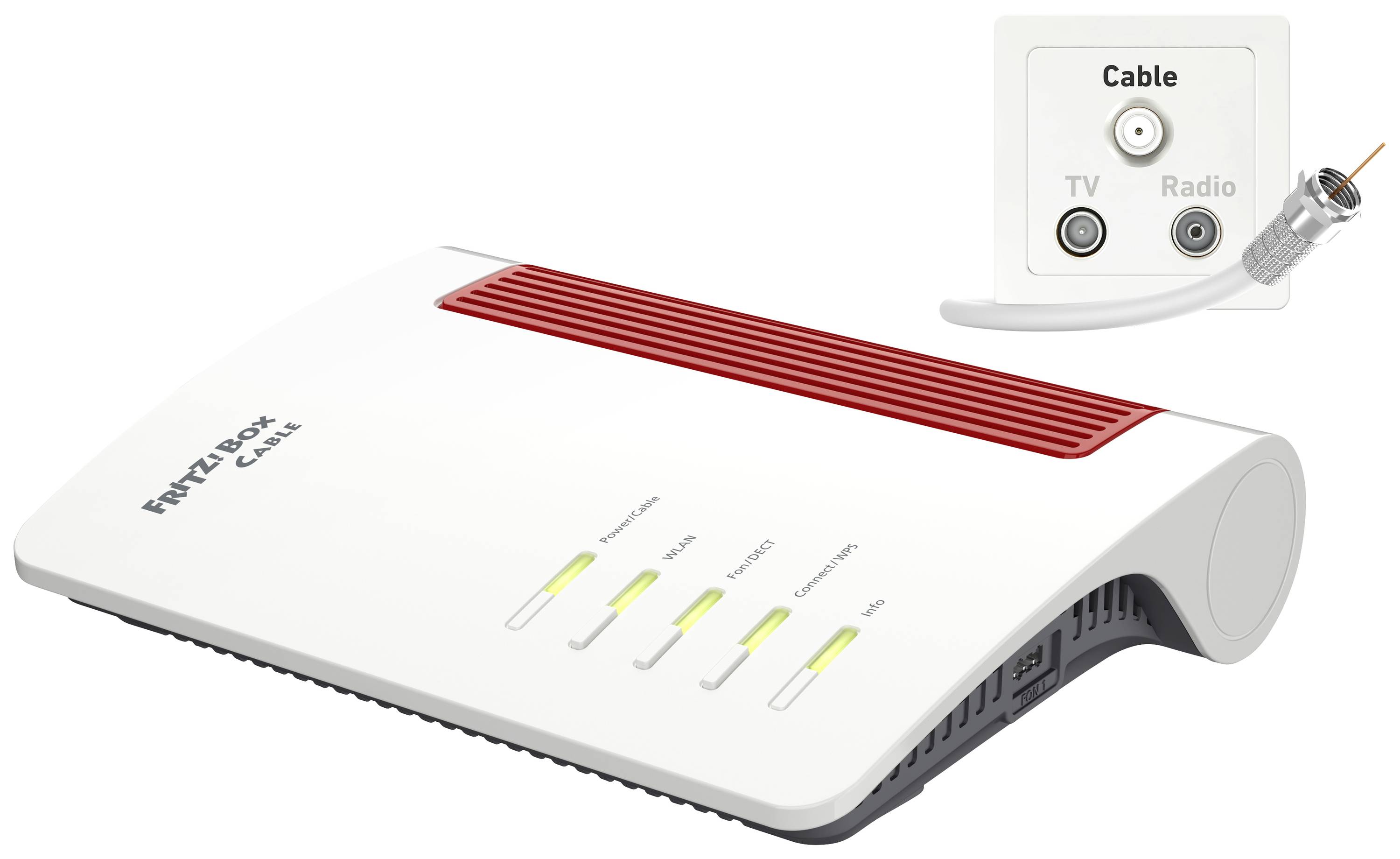 Fritz!Box 6670 Cable: Router Internet via Cavo con Wi-Fi 7, supporta Mesh Wi-Fi, Smart Home, Telefono/DECT. Nuova Generazione.