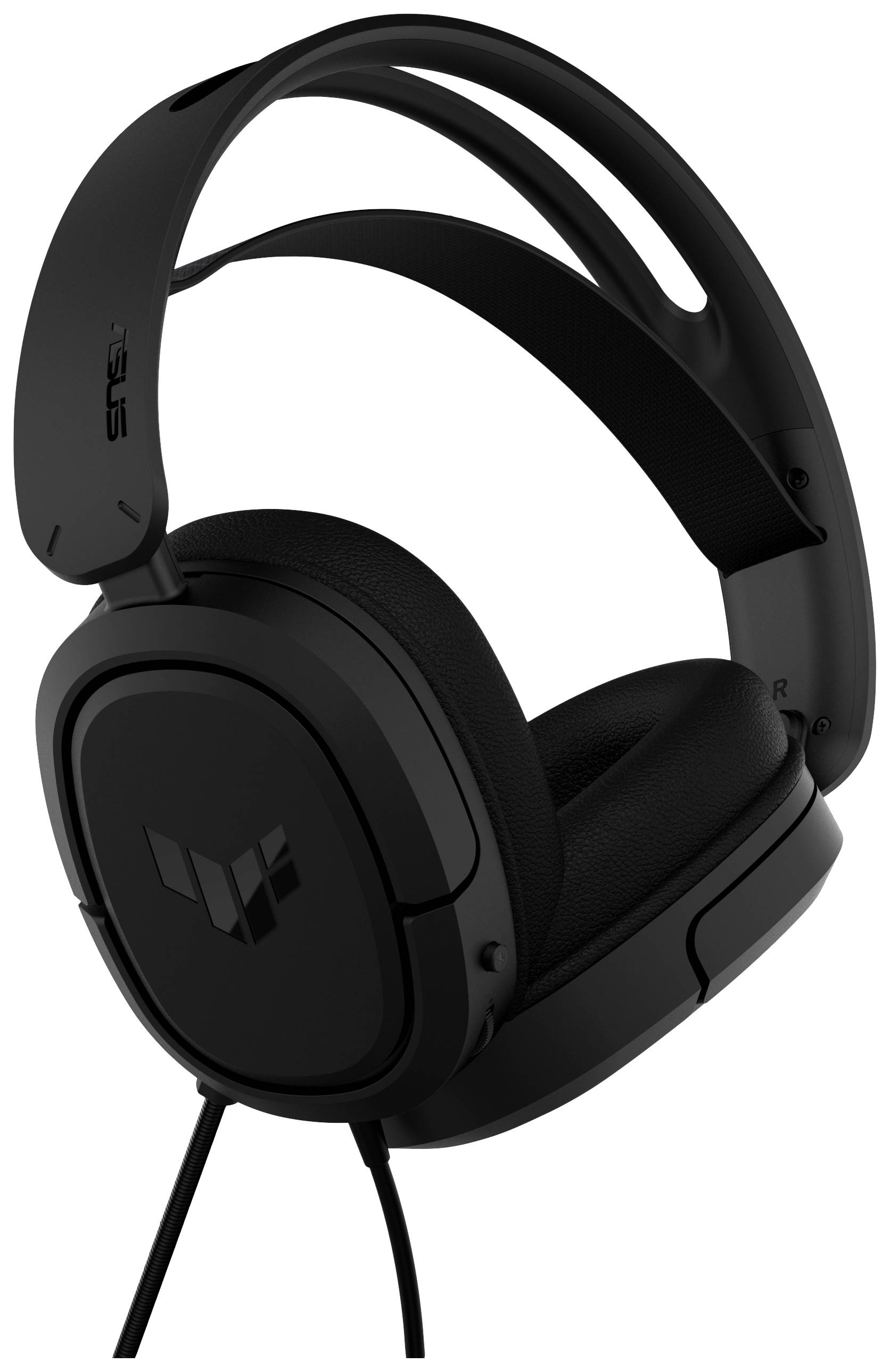 Cuffie da gaming nere con padiglioni imbottiti e microfono, ideali per un'esperienza di gioco immersiva e comunicazione chiara.