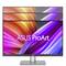 Monitor ASUS ProArt. Mostra un display moderno con strisce colorate in arancione e viola.