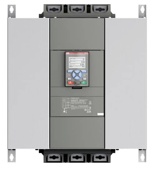Un quadro elettrico con un display digitale e diversi pulsanti, circondato da pannelli grigi.