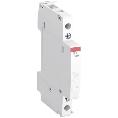 Un dispositivo elettrico di relè rettangolare bianco con l'etichetta 'EH04-11N' e diversi punti di connessione.