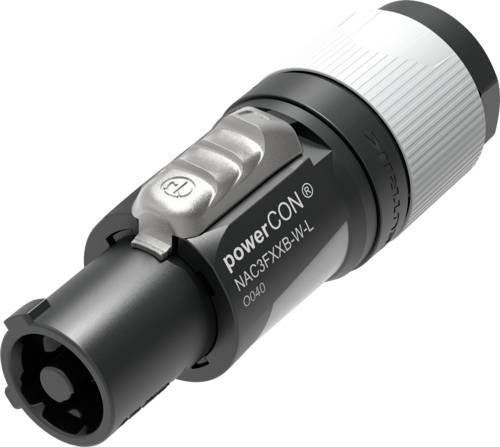 Neutrik NAC3FXXB-W-L Connettore di alimentazione powerCON Presa dritta Tot poli: 2 + PE 16 A Grigio 1 pz. Pezzo