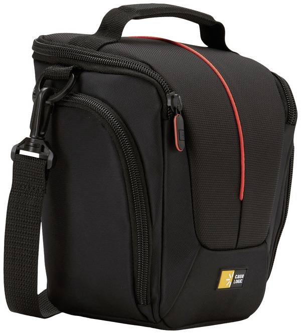 Borsa per videocamera CaseLogic DCB306K nero/rosso, nylon, borsa per fotocamera SLR