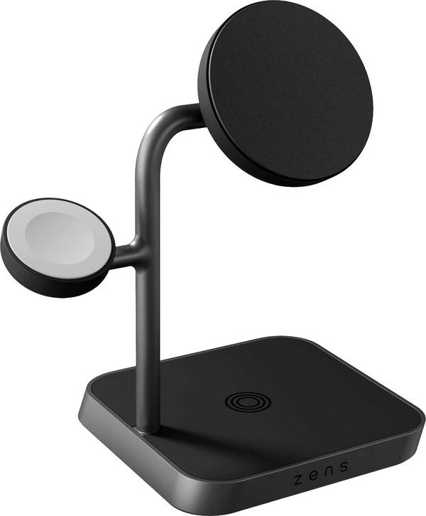 Caricatore da ufficio wireless magnetico Zens Aluminium Series 3 in 1 Pro 3 Qi2 nero
