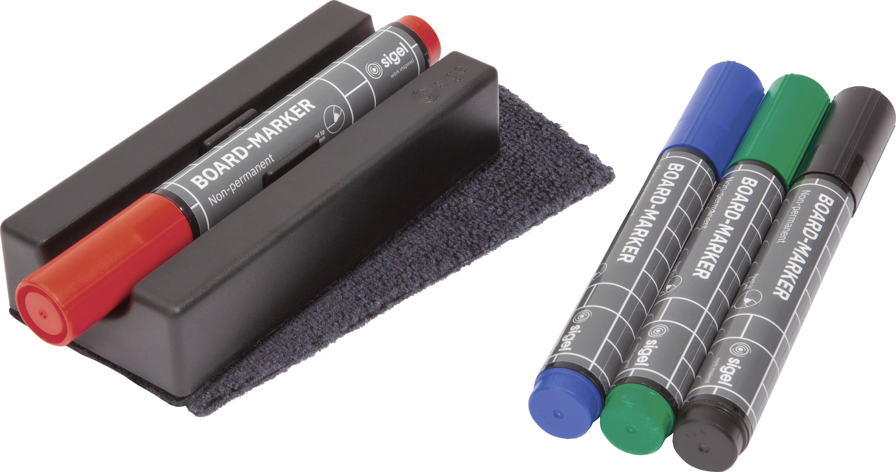 Kit accessori lavagna bianca Whiteboard Sigel (L x A) 130 mm x 60 mm Nero BA151
