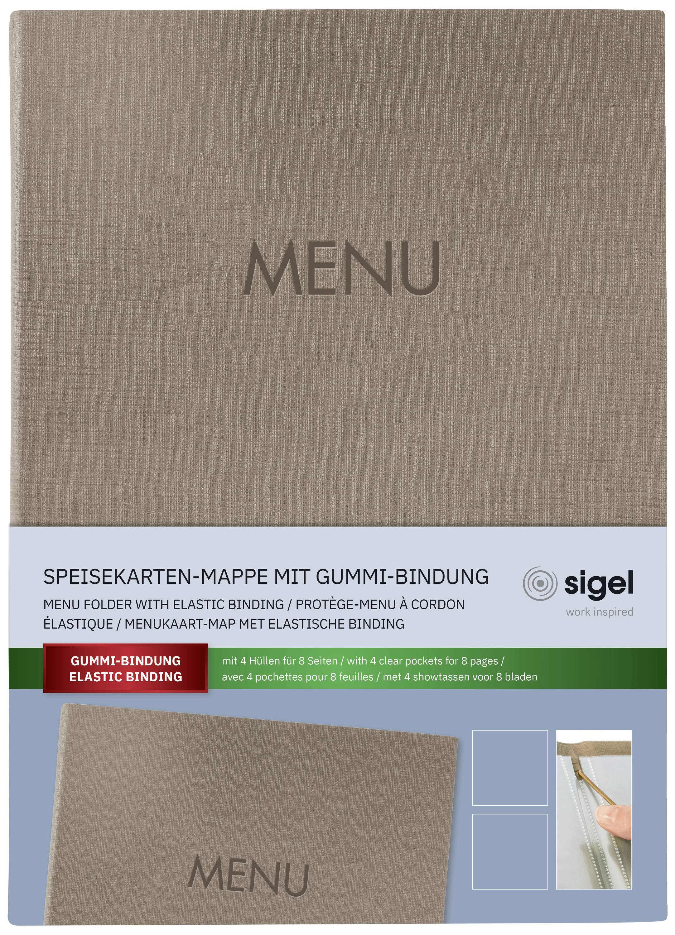 Sigel Cartellina di menu SM210 Beige 1 pz.-1