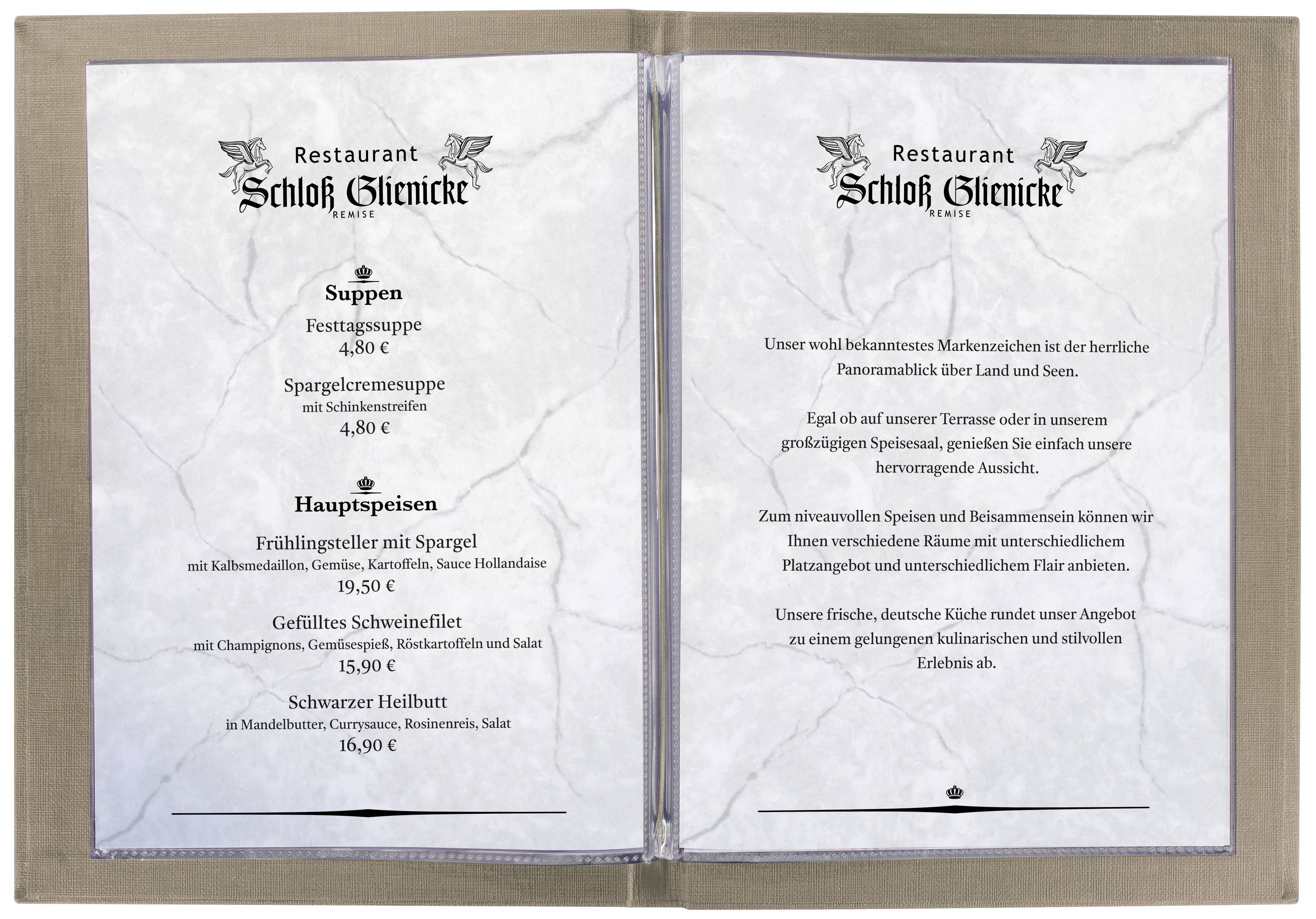 Sigel Cartellina di menu SM210 Beige 1 pz.-2