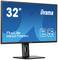 Monitor 'iiyama ProLite XB3270QS' da 32 pollici, risoluzione di 2560 x 1440 pixel, su un piedistallo nero.