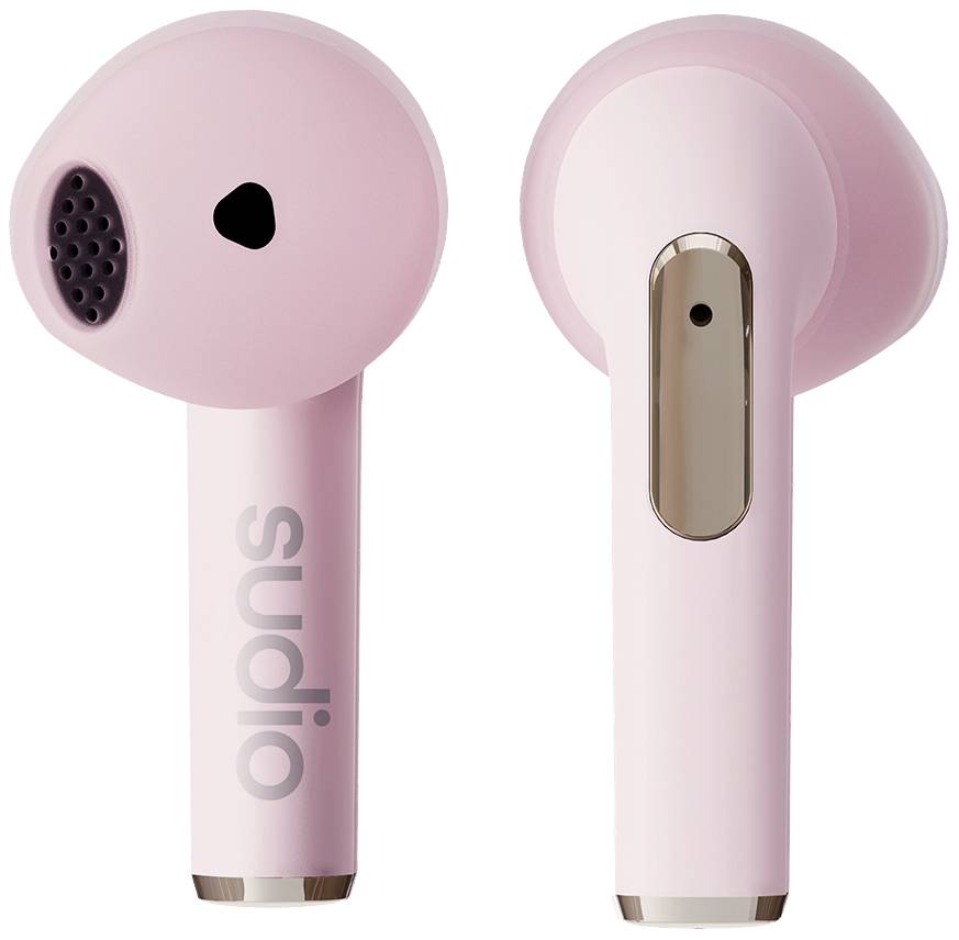 Sudio N2 Cuffie In Ear Bluetooth Stereo Rosa headset con microfono, Custodia di ricarica, controllo touch-0