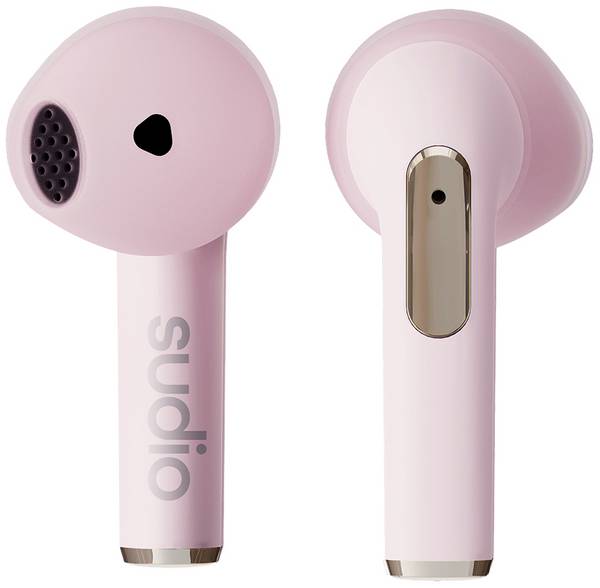 Sudio N2  Cuffie In Ear Bluetooth Stereo Rosa  headset con microfono, Custodia di ricarica, controllo touch