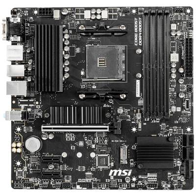 Scheda madre in vista dall'alto con diversi slot PCIe, slot RAM e socket CPU al centro. Logo del marchio in basso.