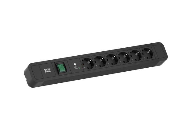 Bachmann 350020 Multipresa  Nero Schuko 1 pz.
