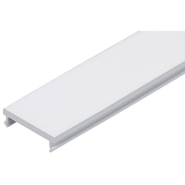 Un profilo di copertura bianco piatto con bordi leggermente rialzati, utilizzabile per progetti edilizi.
