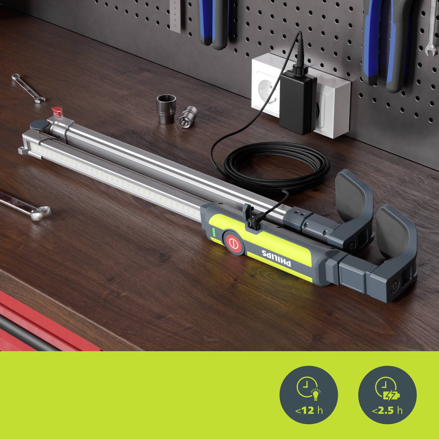 Philips Automotive X61BONNX1 Xperion 6100 Bonnet Hybrid LED (monocolore) Lampada sotto cofano a batteria ricaricabile 24-4