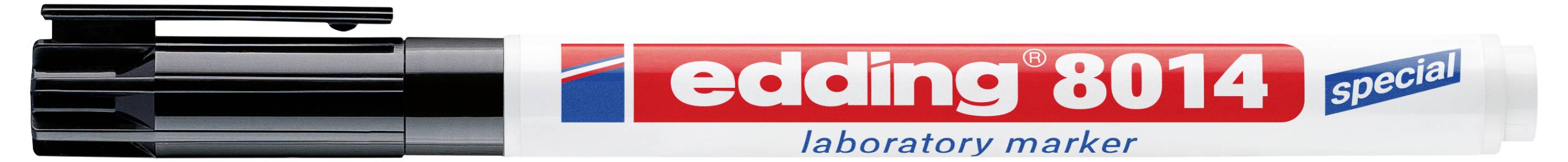 Pennarello speciale per laboratorio Black Edding 8014 con tappo ed etichetta rosso-bianca