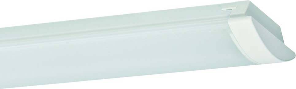 Lampada LED con forma rettangolare e piatta, con involucro bianco, idonea per il montaggio a soffitto in ambienti interni.