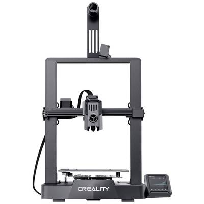 Stampante 3D con telaio rettangolare e pannello di controllo LCD; marca 'Creality', adatta per uso domestico e progetti di prototipazione.