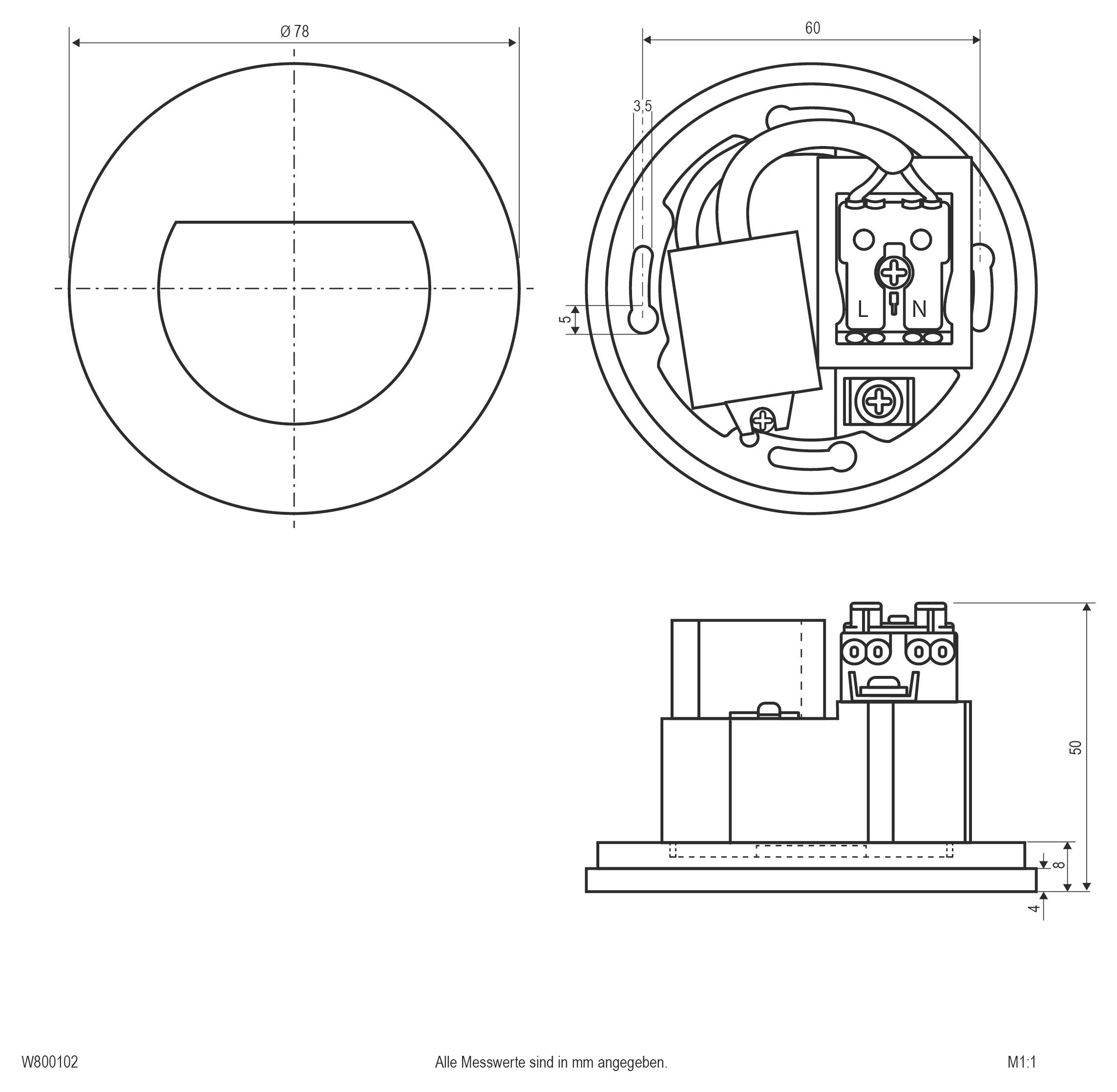 EVN W800102 W800102 Lampada da incasso a parete a LED LED (monocolore) Bianco-2