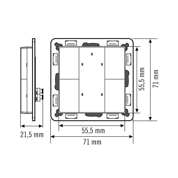 ESYLUX EP10431616  Pulsante   IP20 Bianco