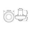ESYLUX EB10431739 Da incasso Rivelatore di presenza a soffitto 360 ° Relè Bianco IP40