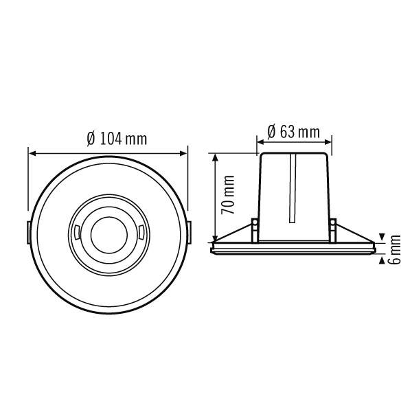 ESYLUX EP10423215 Da incasso Rivelatore di presenza a soffitto   Bianco