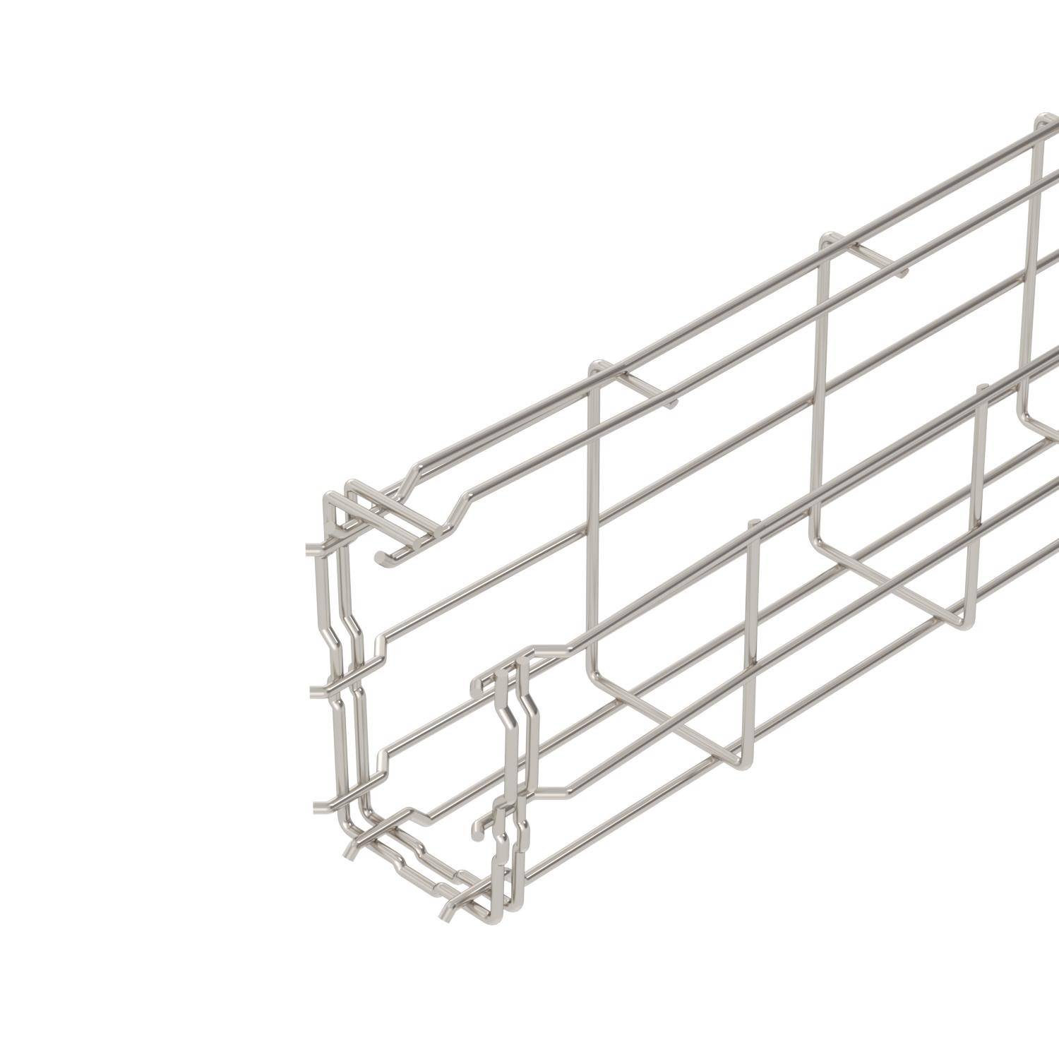 Portacavi in metallo di forma rettangolare. Il supporto presenta un design a nido d'ape con diverse travi parallele e punti di giunzione.